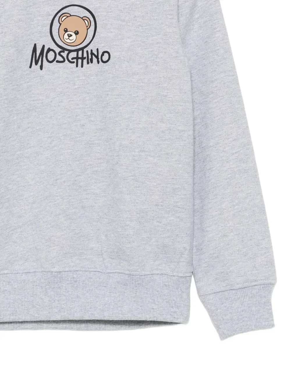 Свитшот с логотипом Moschino Kids, серый — фото 3