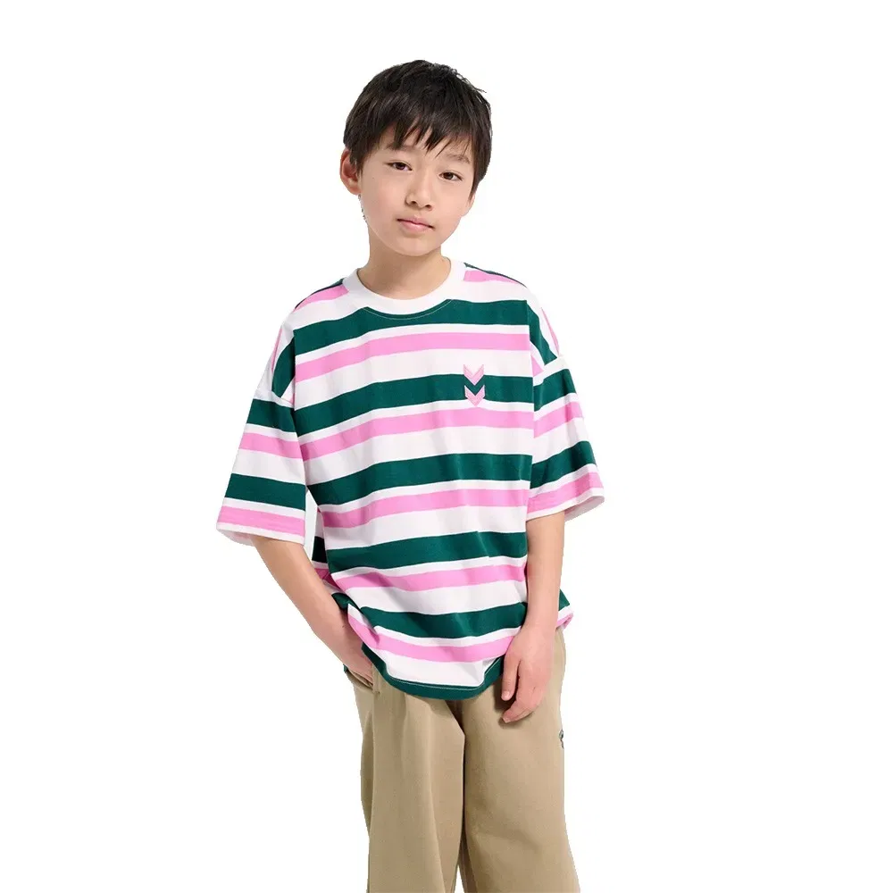 Детская футболка свободного кроя Silly Boxy Stripe Hummel, Multicolor