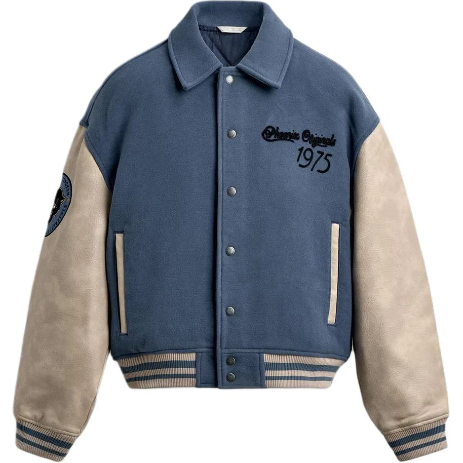 Мужской пуховик с отложным воротником Blue Gray ZARA, Blue Gray