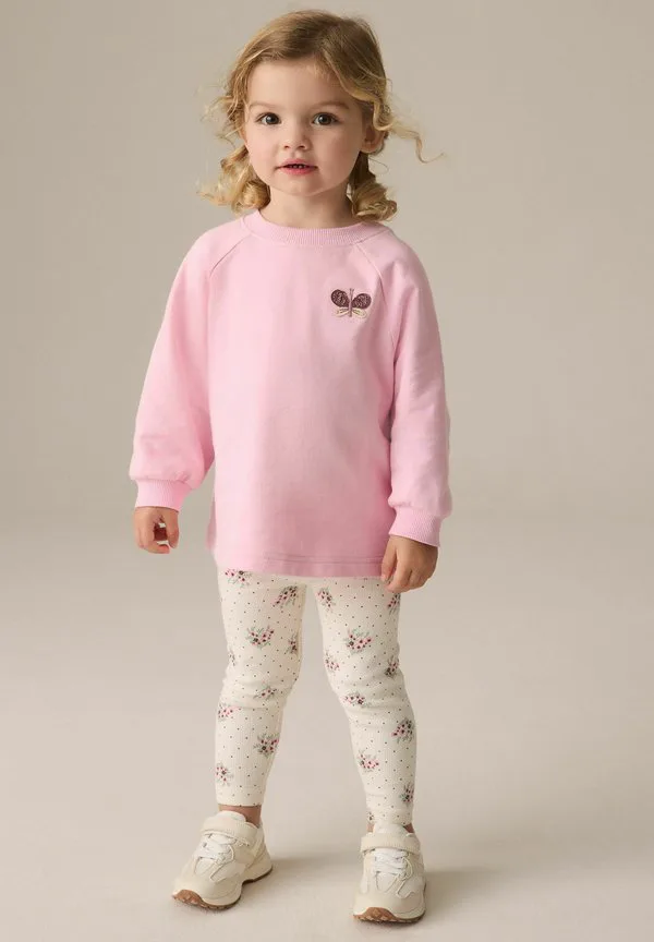 Детские туфли стандартного размера на эластичной шнуровке Next, Neutral Embroidered Floral — фото 2