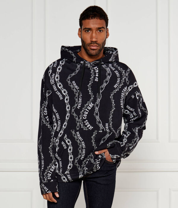 

Свитер Loose fit Versace Jeans Couture, черный