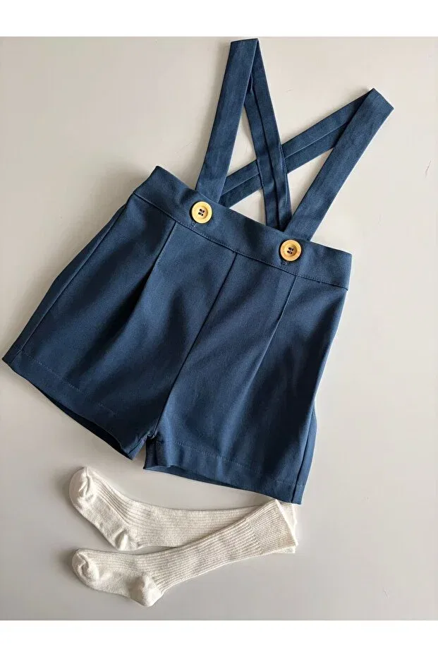 Детский комбинезон для девочек хлопковый Il Mio Bambino, Navy Blue