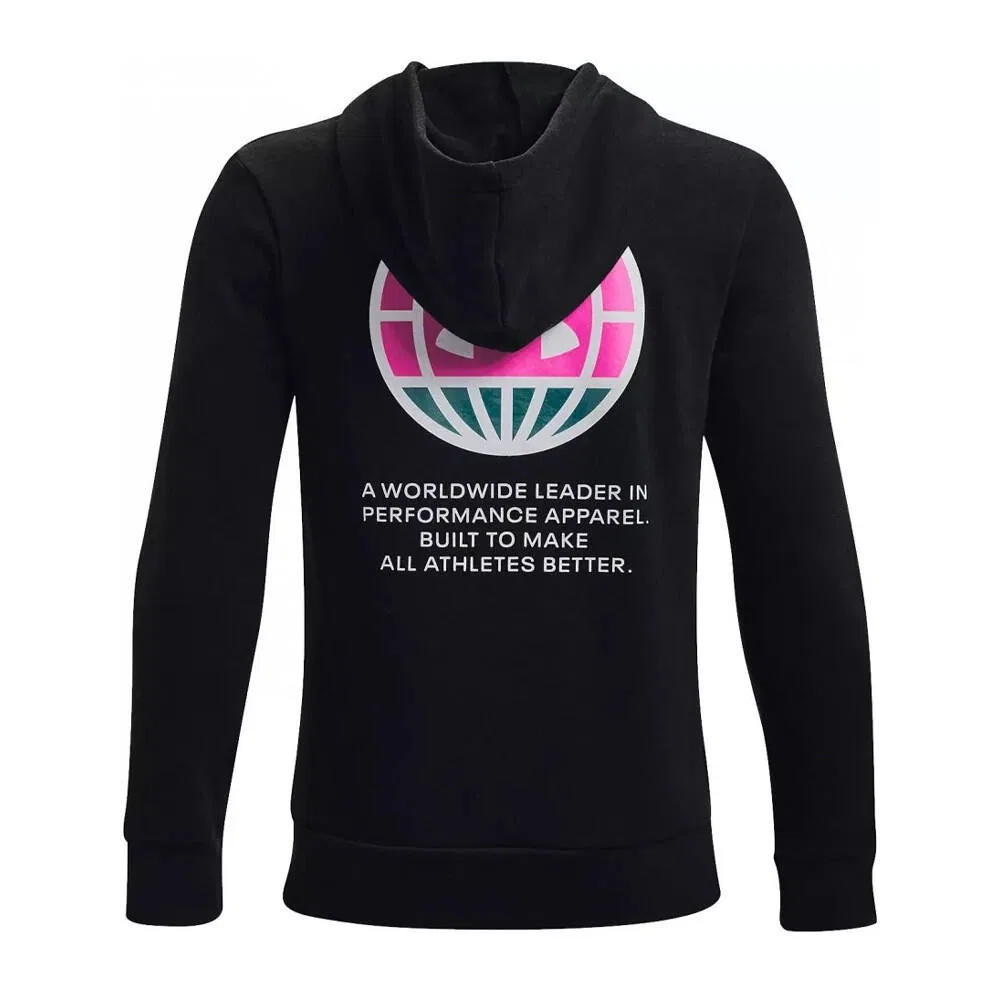 Детское худи Rival Fleece Under Armour, Schwarz — фото 2