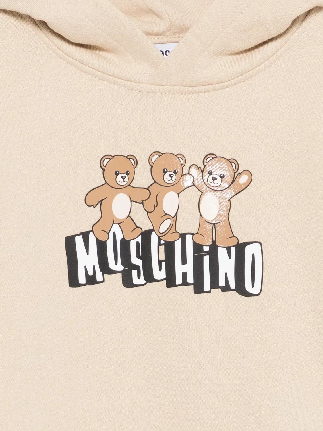 Толстовка с капюшоном и графическим принтом Moschino, нейтральный — фото 2