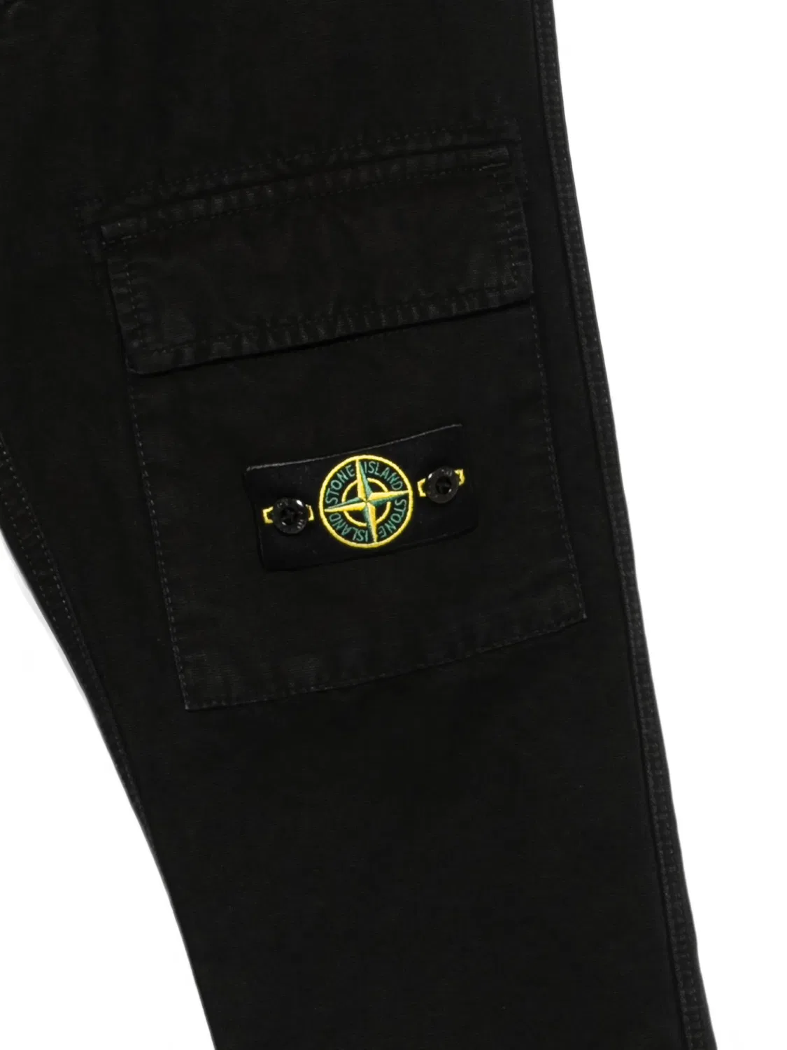 Брюки с карманами и петлями для ремня Stone Island Junior, черный — фото 3
