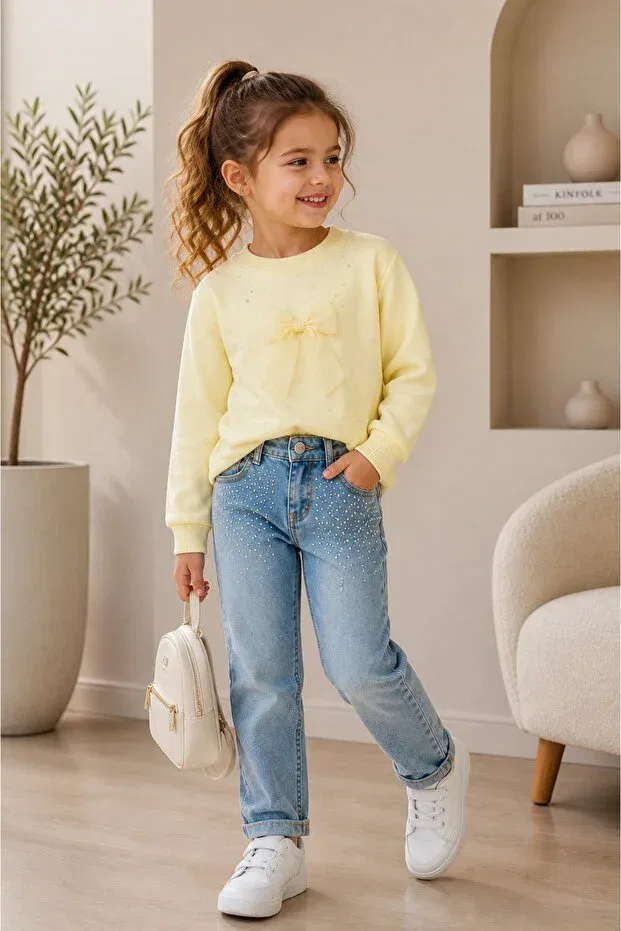 Детские свитшот для девочек с длинным рукавом Nk Kids, Yellow