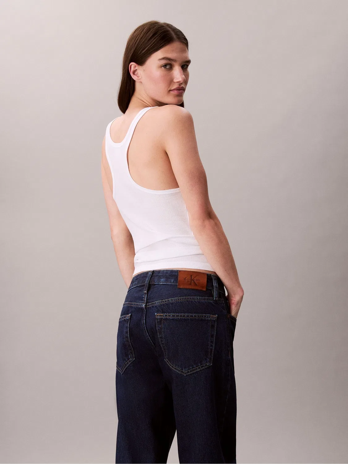 Джинсы прямого кроя, 90s Straight Calvin Klein, синие — фото 4