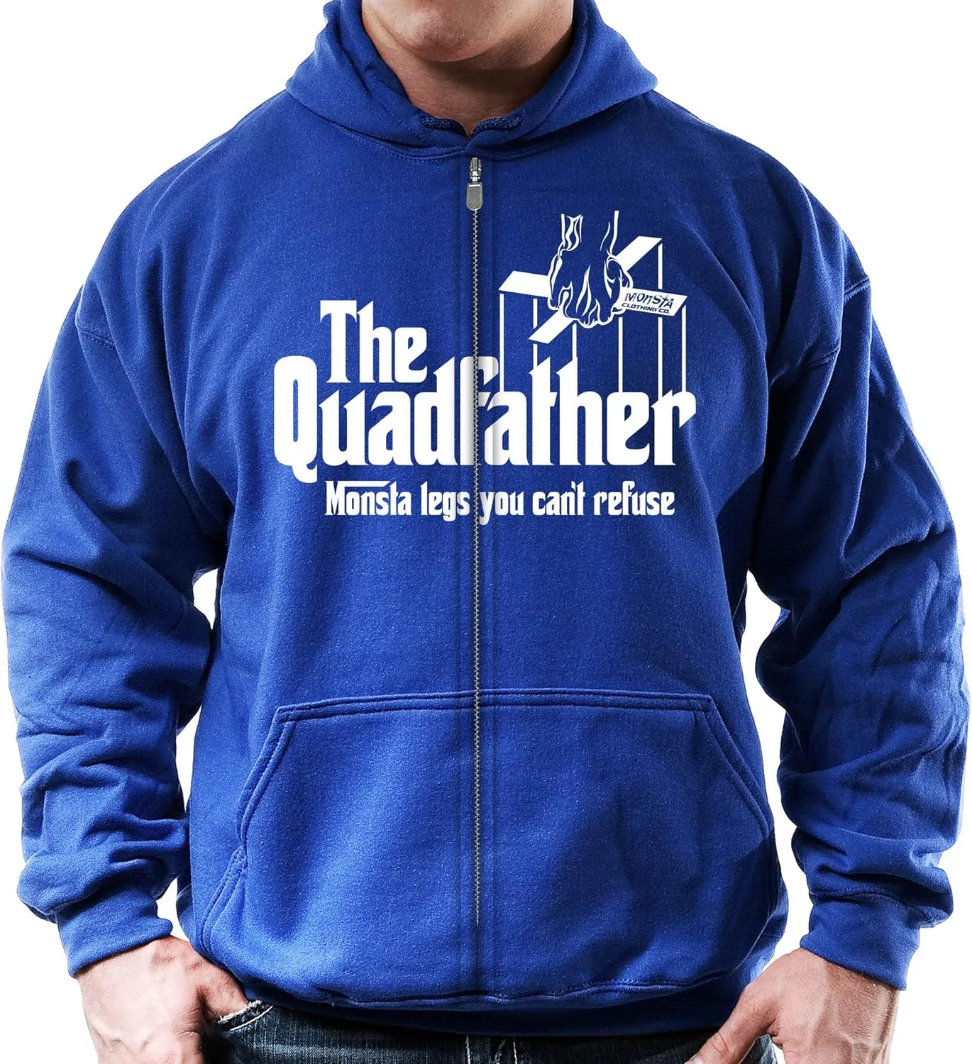 

Monsta Clothing Co. Мужская толстовка с молнией для тренировок Quadfather