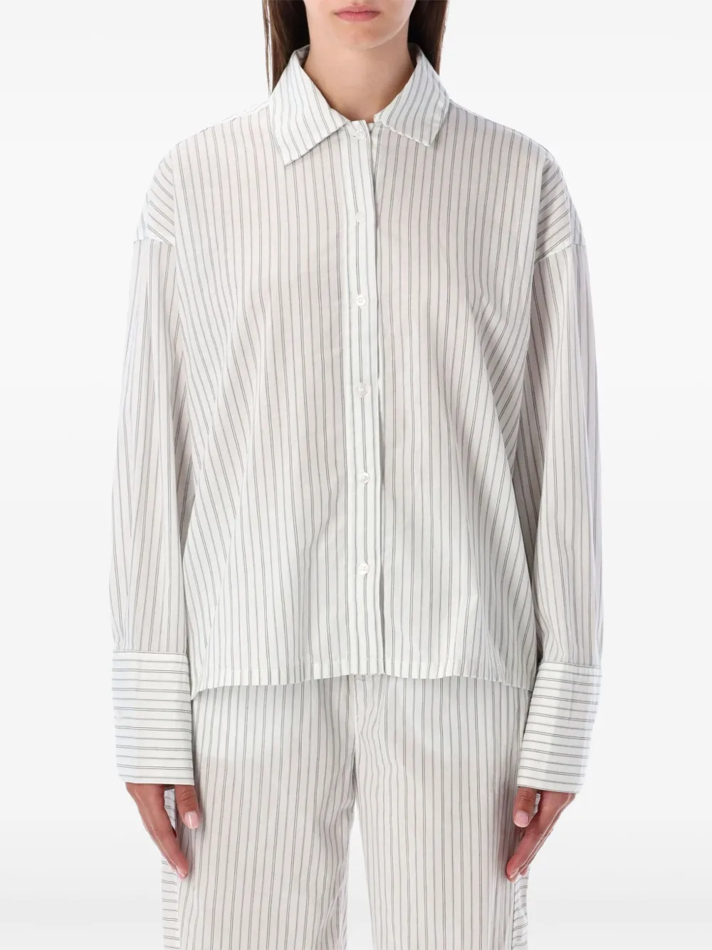 

Рубашка в тонкую полоску Calvin Klein, белый