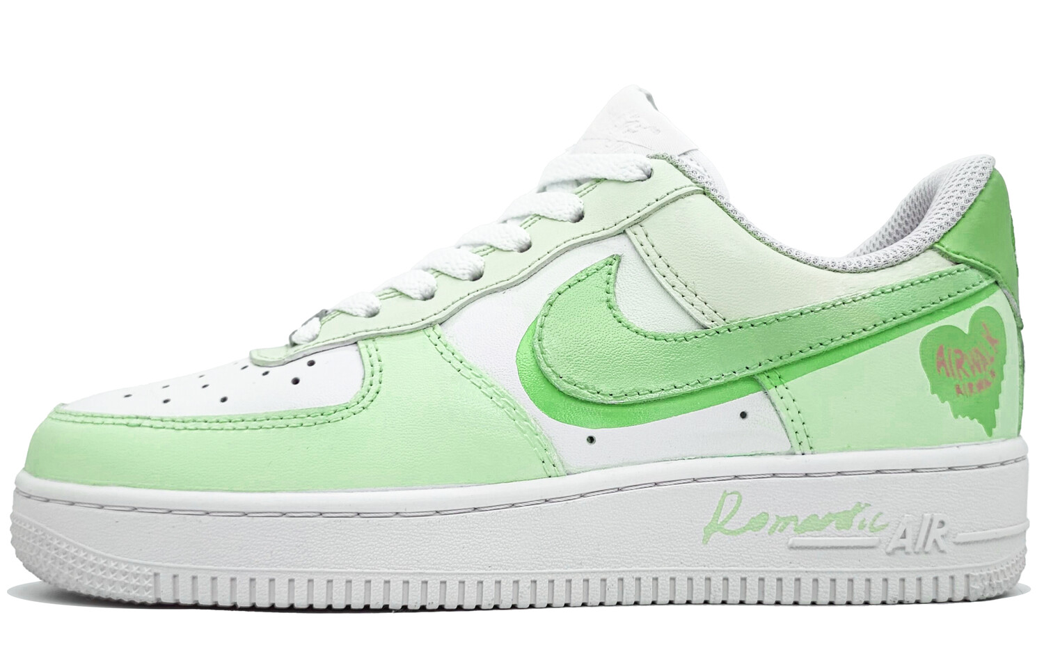 

Кроссовки Nike Air Force 1 Skateboarding Shoes Unisex Low-top Dark Green/pink, цвет Lucky Green