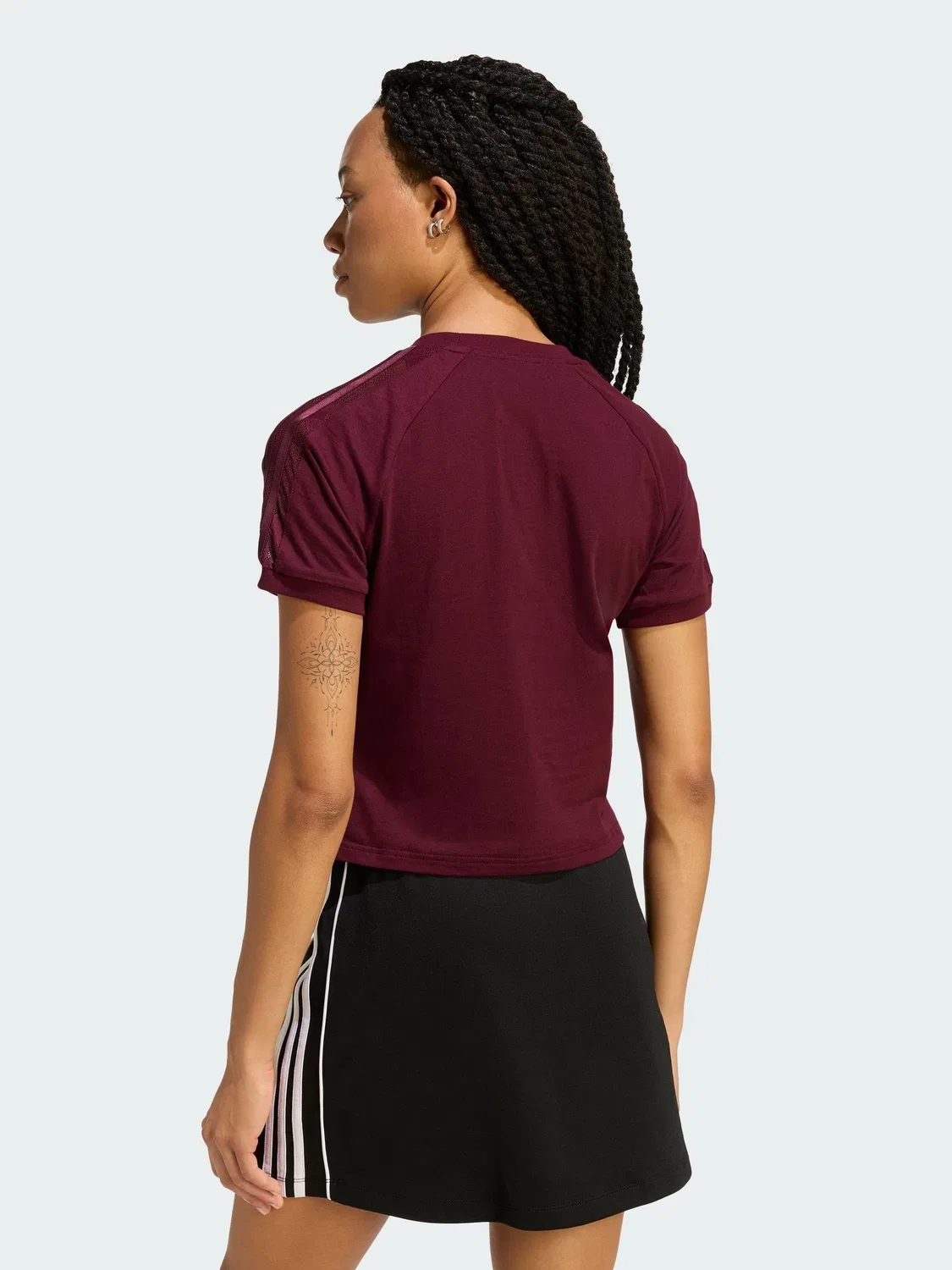 Футболка с кружевом Lace Cali, adidas Originals, красный — фото 2