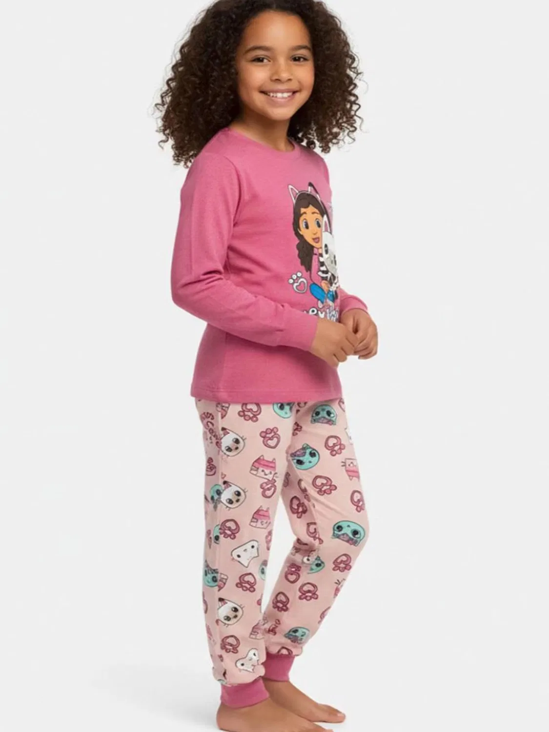 Пижама Disney Kinder Langarm-Pyjama Single Jersey - Gabby's Dollhouse в розовом цвете — фото 4