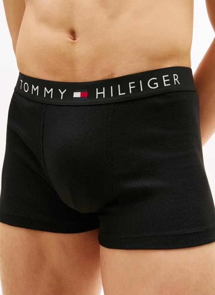 Трусы-боксеры с логотипом на поясе, комплект из 3 штук, Th Original, Tommy Hilfiger, черный — фото 4