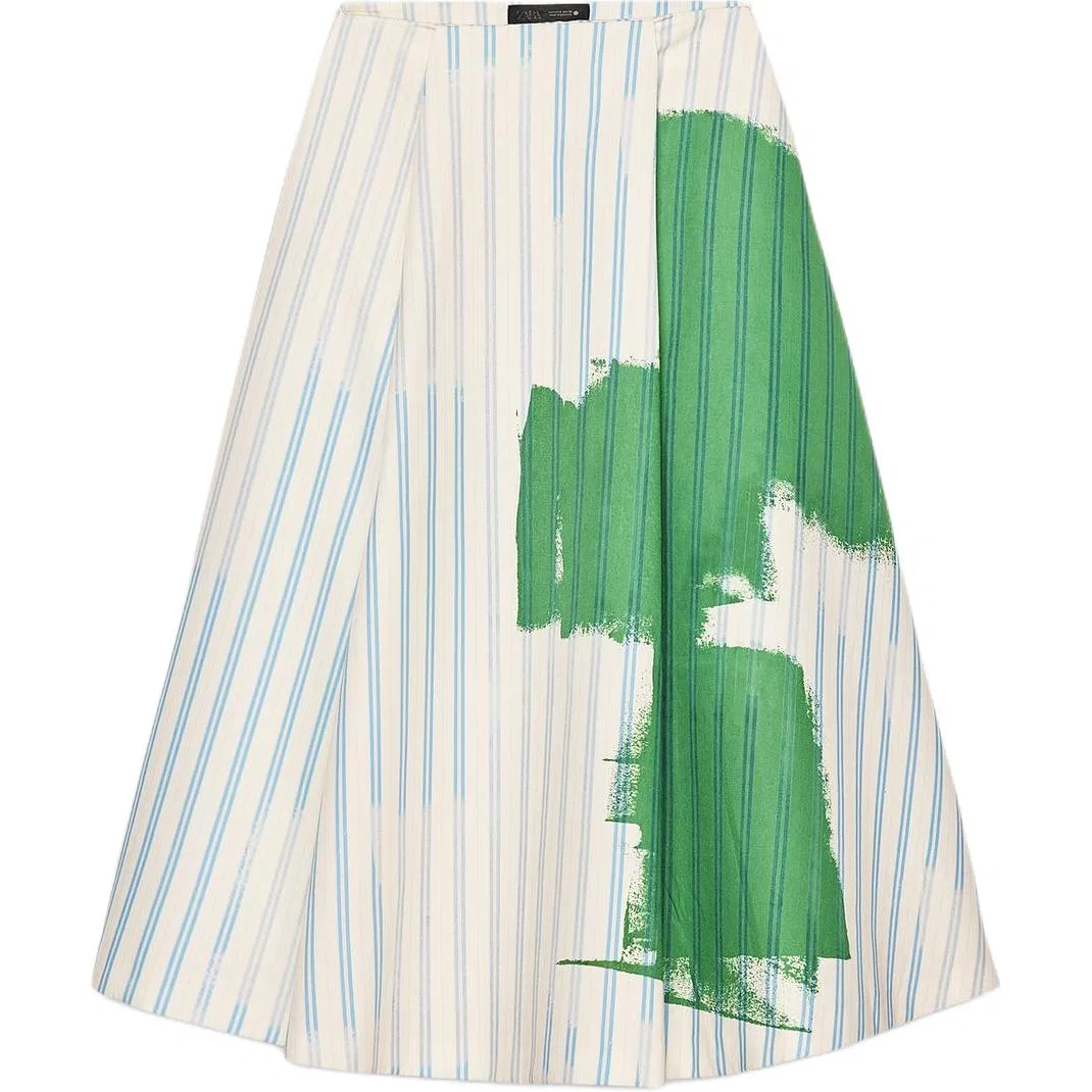 Женская юбка длинная в полоску ZARA, Stripes