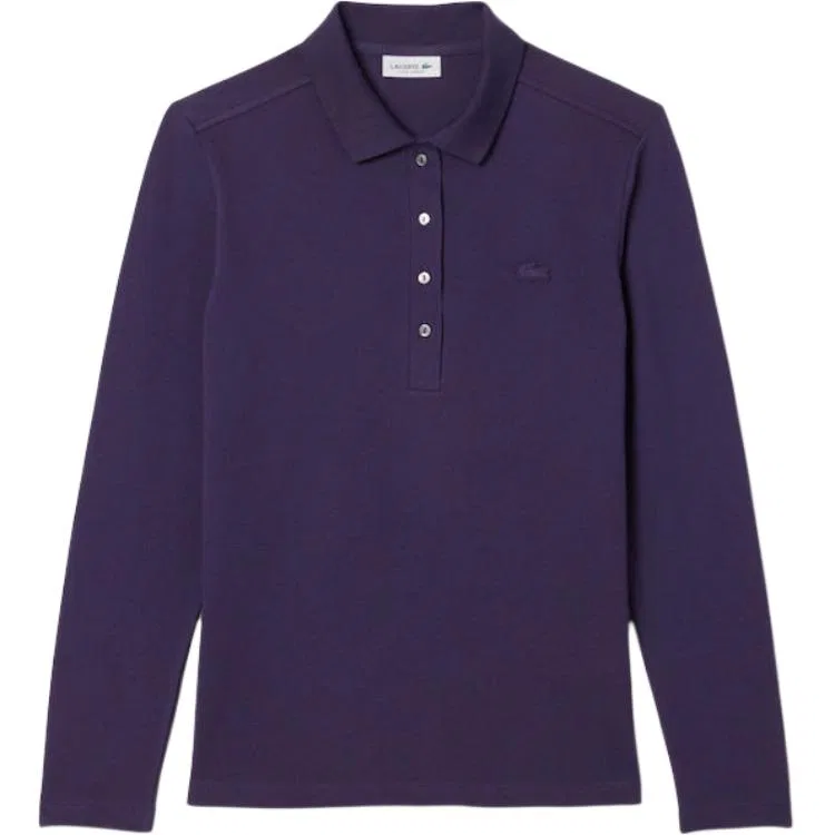 Женское поло с длинным рукавом Lacoste, Purple/ZSV