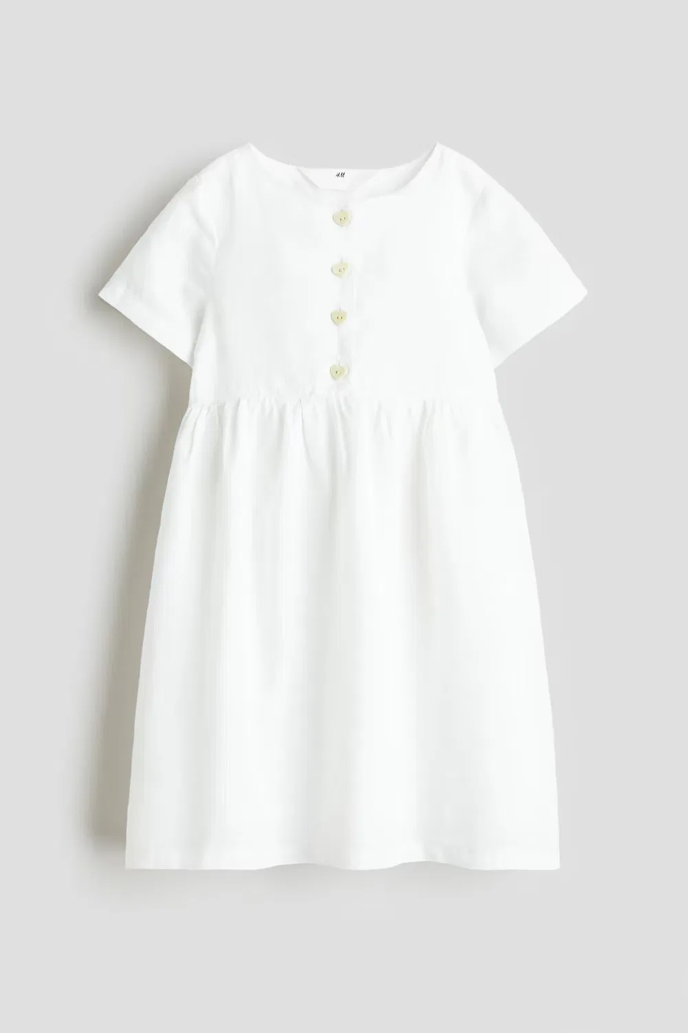 Льняное платье H&M, Weiß