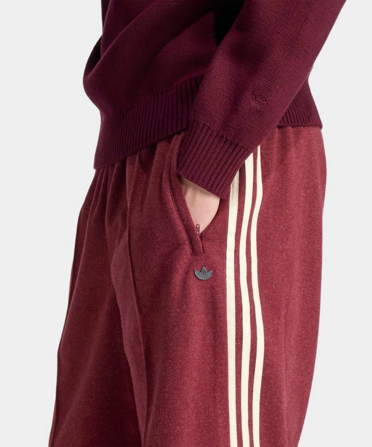 Мужские спортивные брюки свободного кроя с принтом Adidas Originals, Красный — фото 4