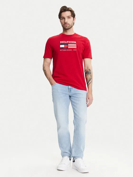 Футболка regular fit American Monotype Tommy Hilfiger, красный — фото 2