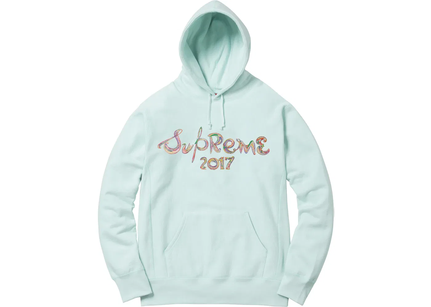 Мужская худи с принтом Supreme Ice Blue