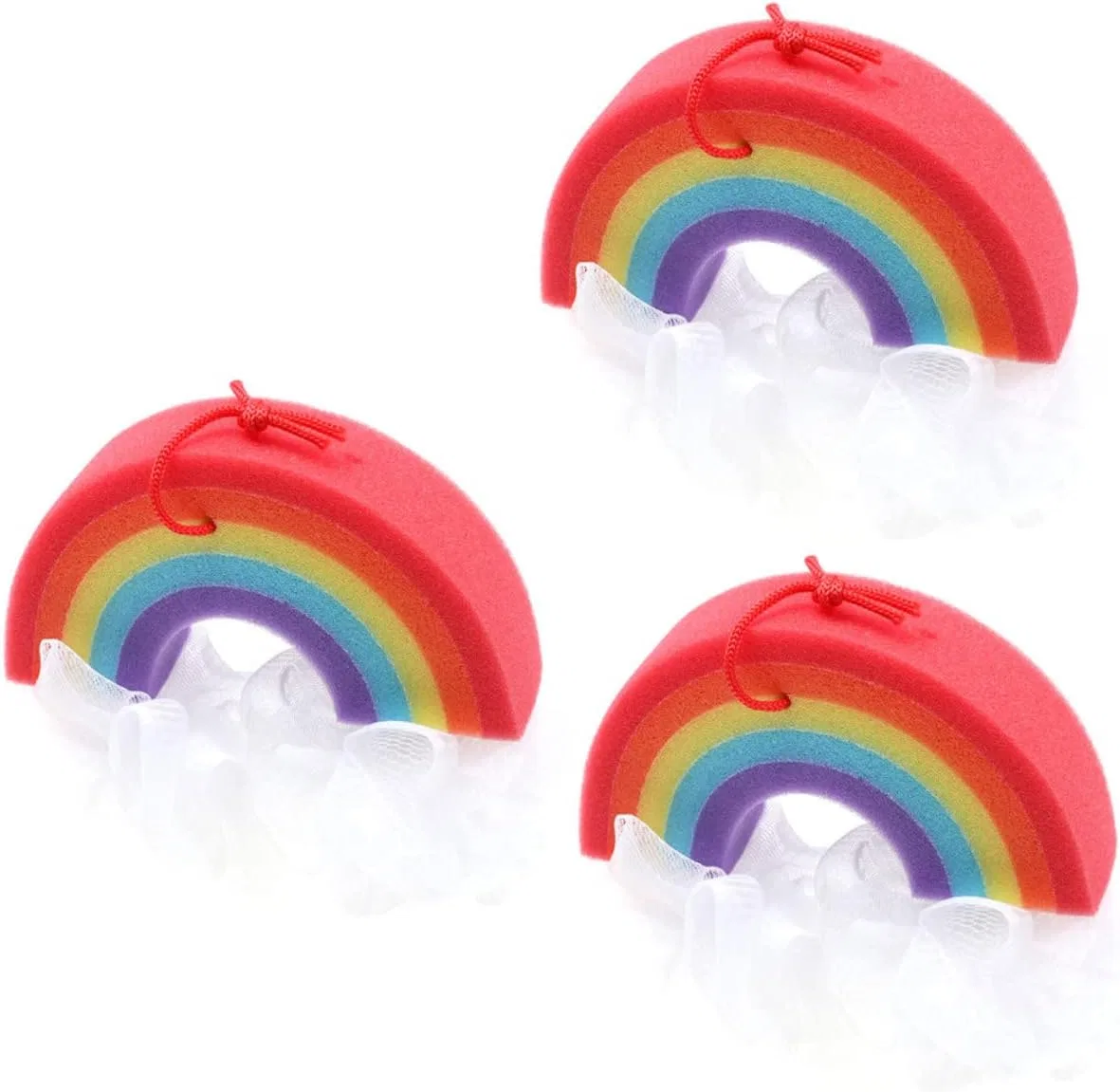 Мочалка для душа Rainbow Body Brush, 12 шт, Amosfun, мультиколор
