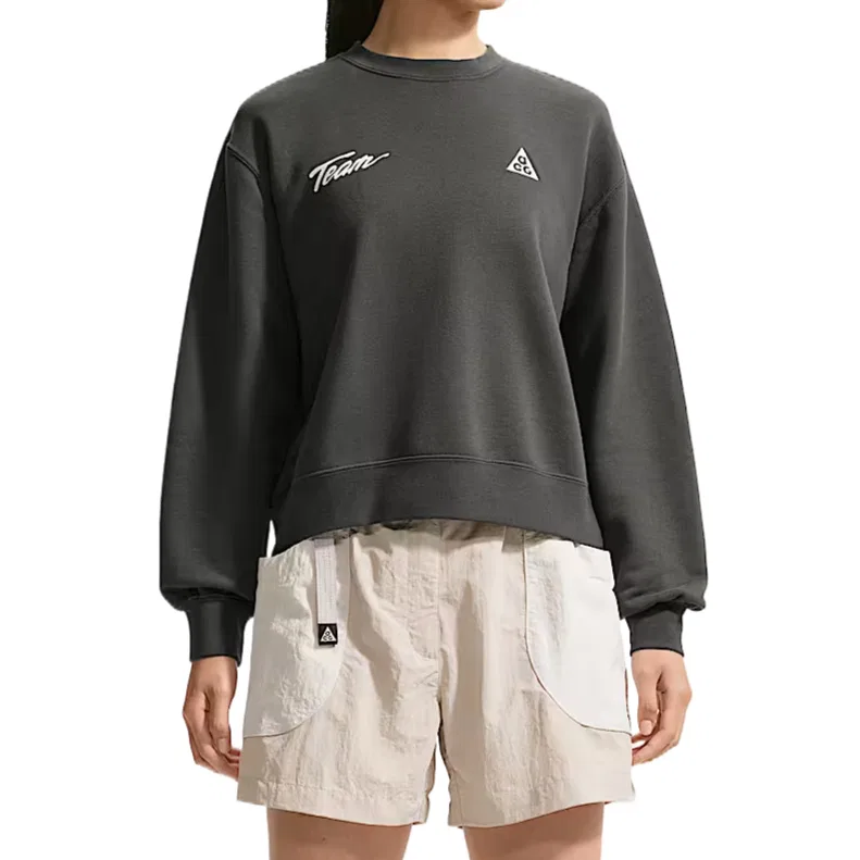 Женский свитшот свободного кроя Nike ACG Dri-FIT, Dark Smoke Gray/White