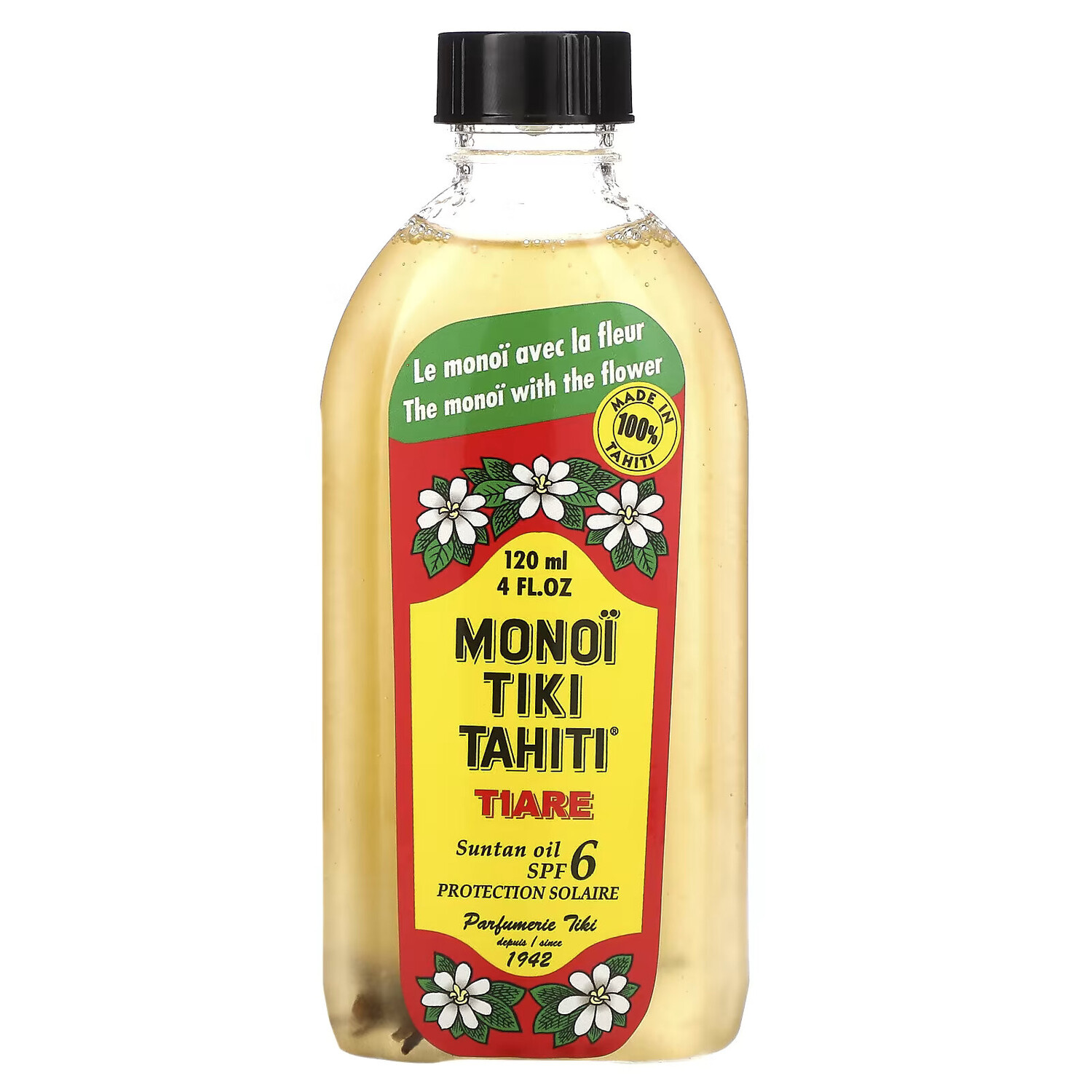 

Monoi Tiare Tahiti, Масло для загара с защитным фактором SPF 6, 120 мл