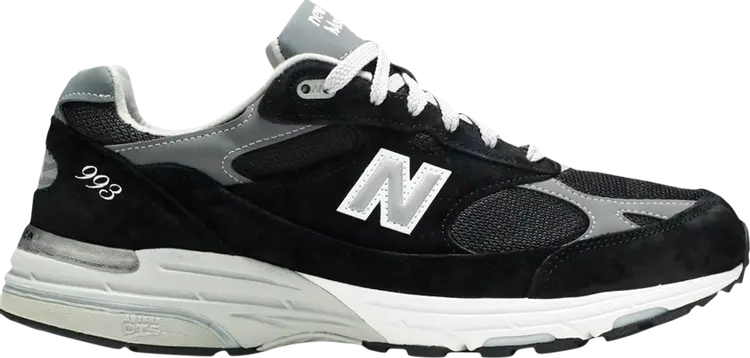 

Кроссовки New Balance 993 Made In USA 2E Wide 'Black White', черный, Черный;серый, Кроссовки New Balance 993 Made In USA 2E Wide 'Black White', черный