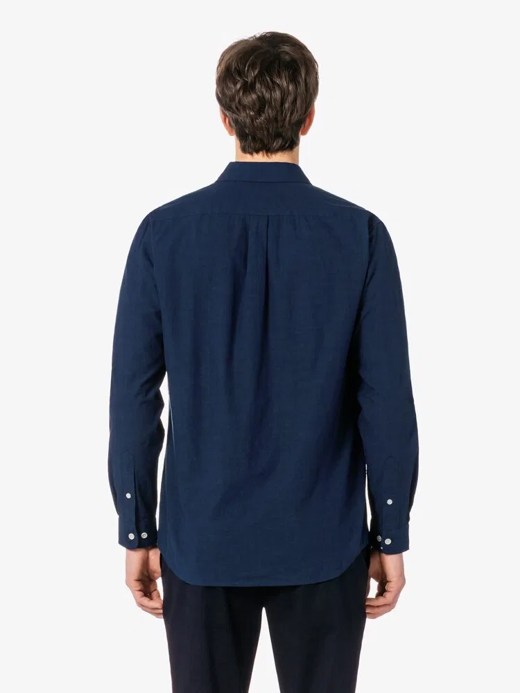 Рубашка с длинным рукавом Chambray LACOSTE, Royal Blue — фото 3