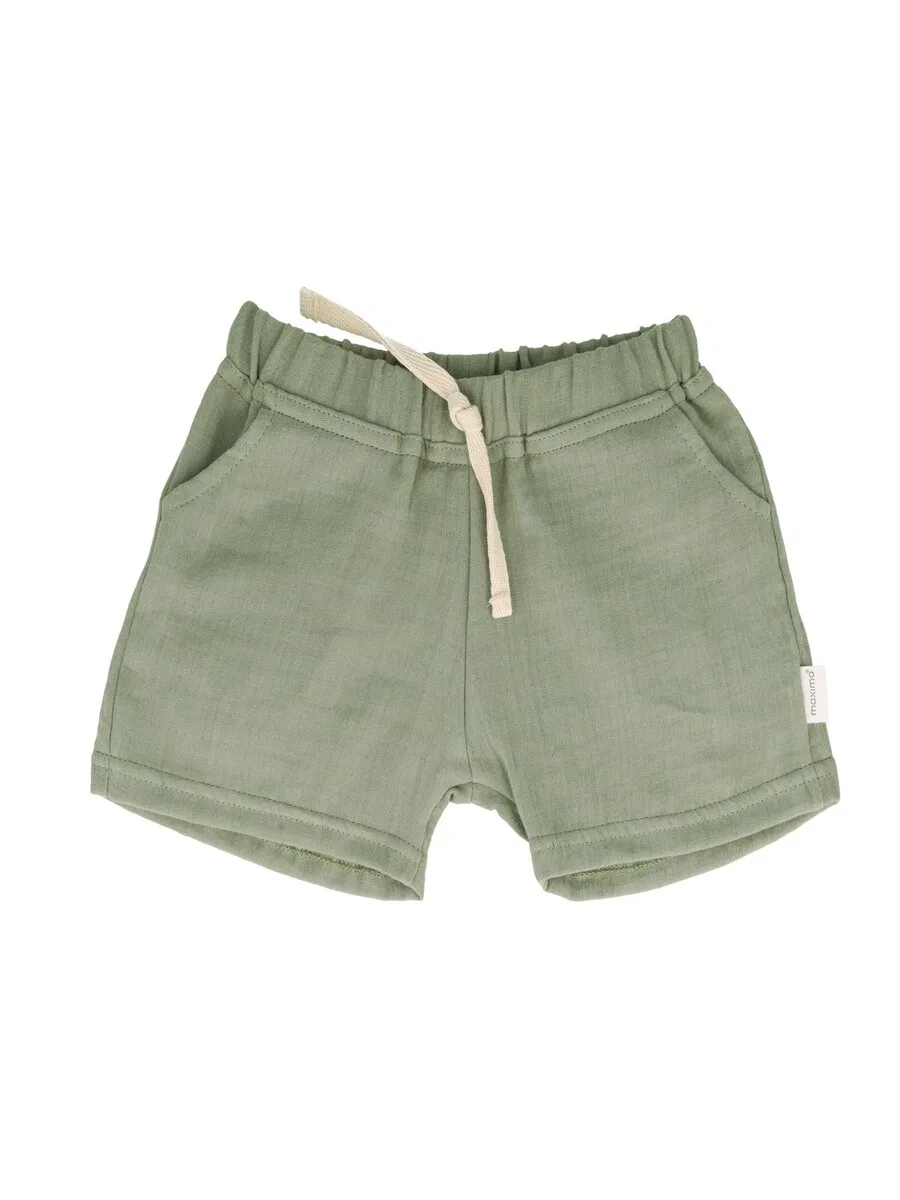 Шорты MAXIMO Regular Pants 'GOTS BABY BOY-Shorts Musselinstoff' зеленого цвета