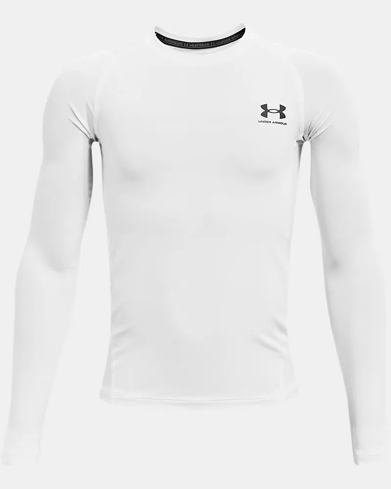 Лонгслив ультралегкий влагоотводящий HeatGear Armour UnderArmour, White/Black — фото 4