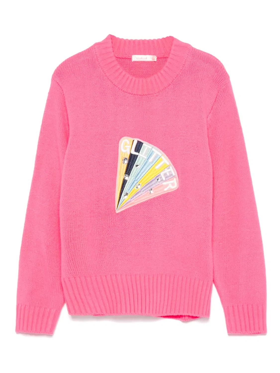 Свитер с деталями нашивки Billieblush, розовый