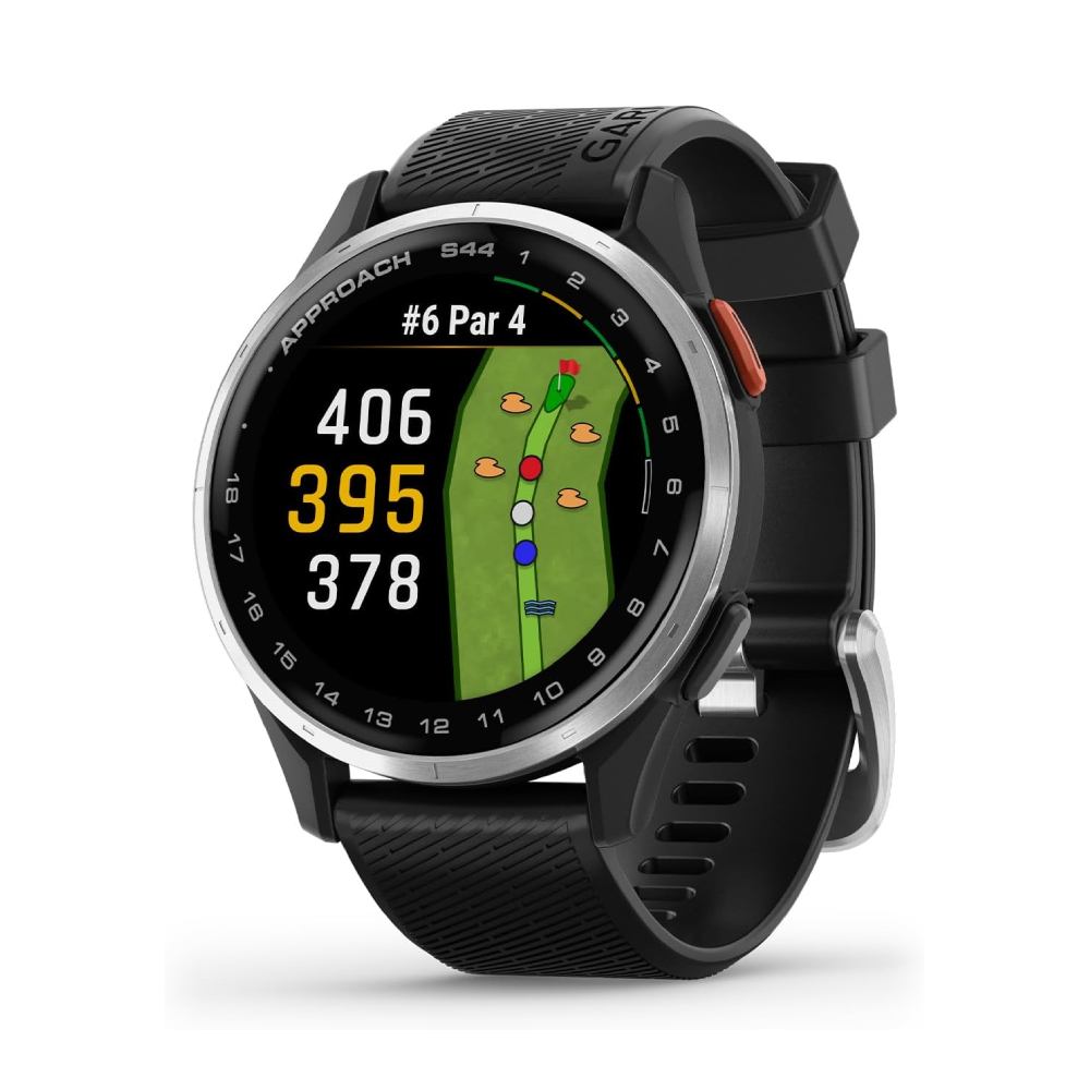 

Умные часы Garmin Approach S44, 43 мм, Bluetooth, серебристый/черный