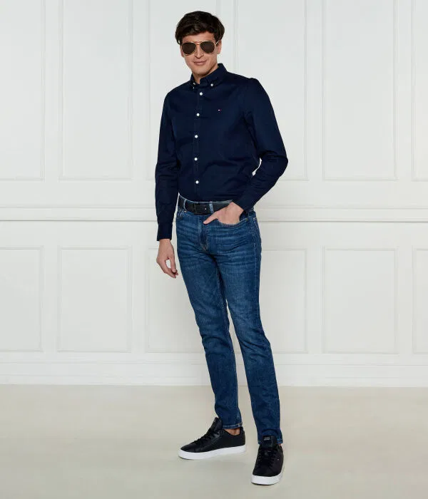 Мужская рубашка Flex Dobby Tommy Hilfiger, Blu Marino — фото 2