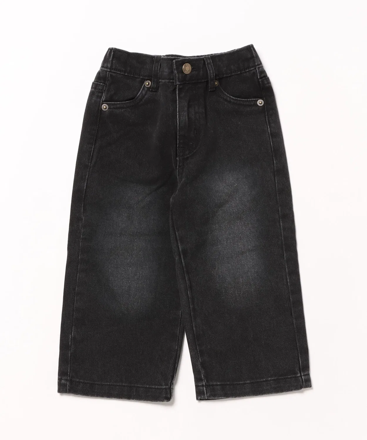 Детские брюки прямого кроя с эластичным поясом Rylee + Cru, Washed Black