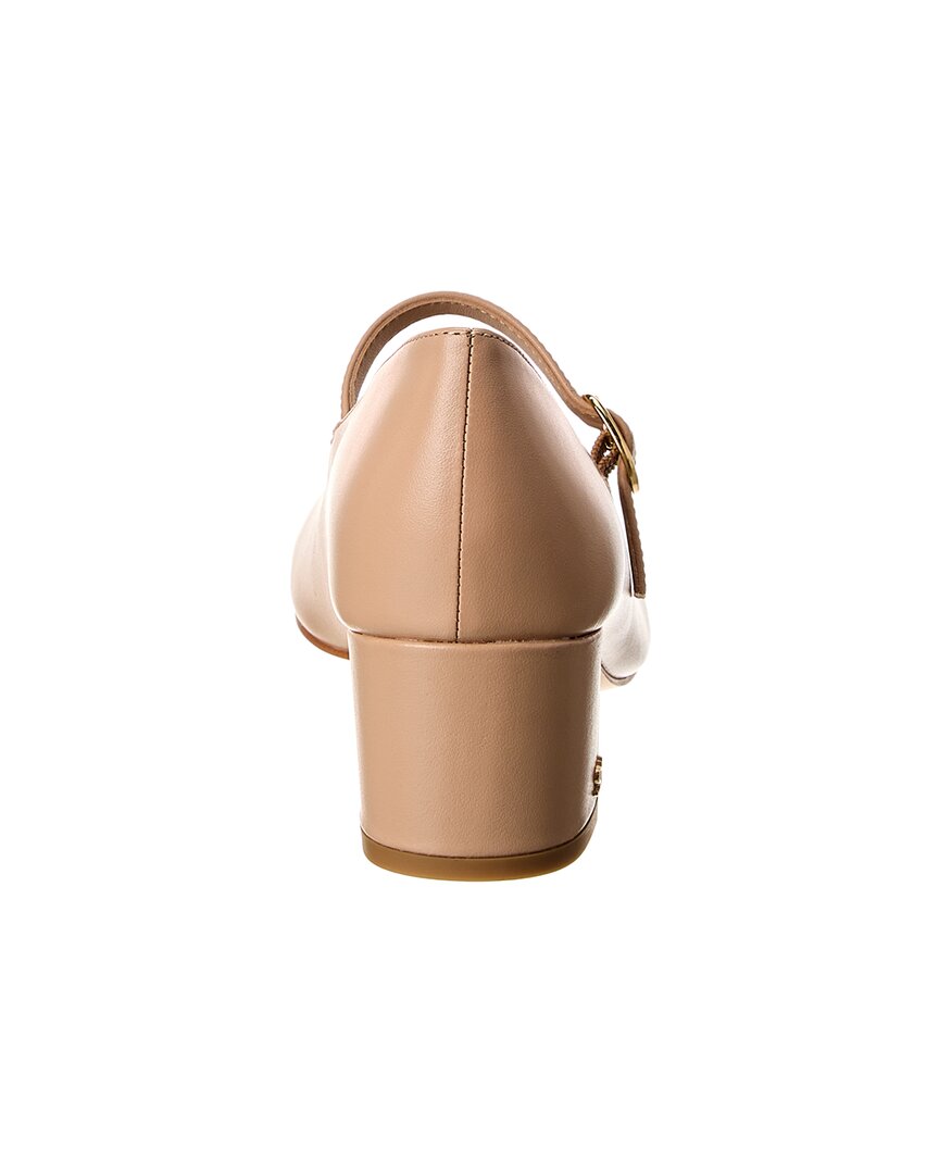 Туфли-лодочки Мэри Джейн Stuart Weitzman Louise 50 Block Leather, бежевый — фото 3
