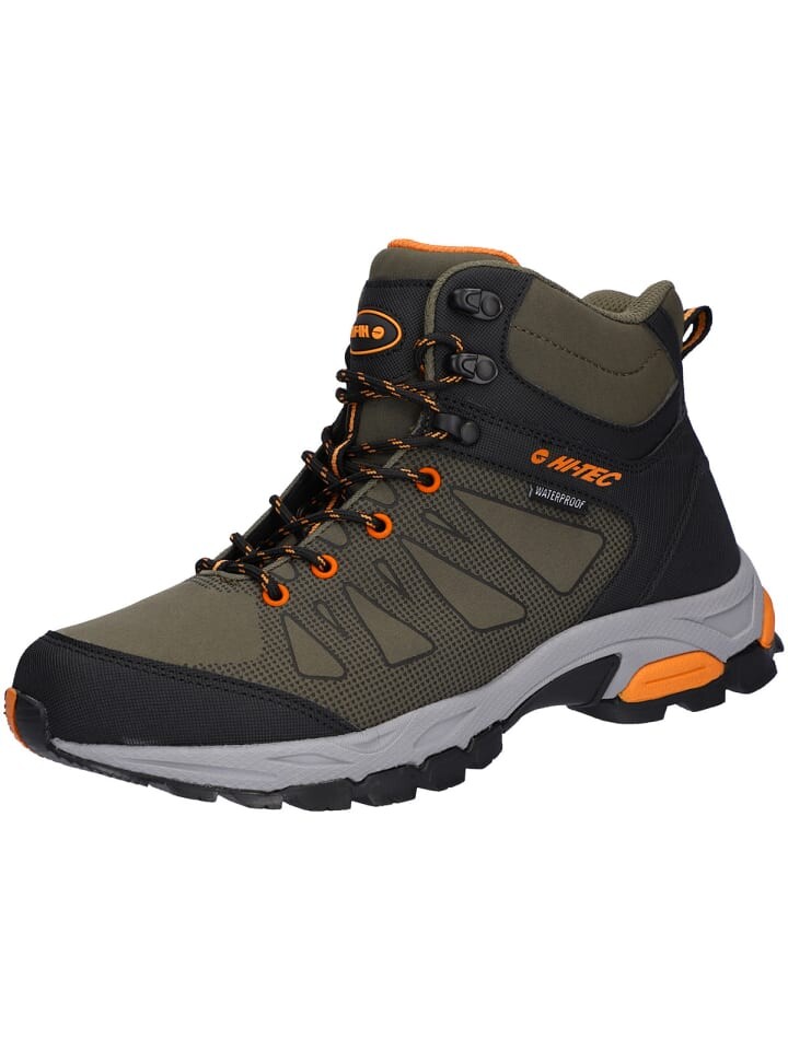 

Походная и треккинговая обувь Hi-Tec, цвет khaki/schwarz/orange