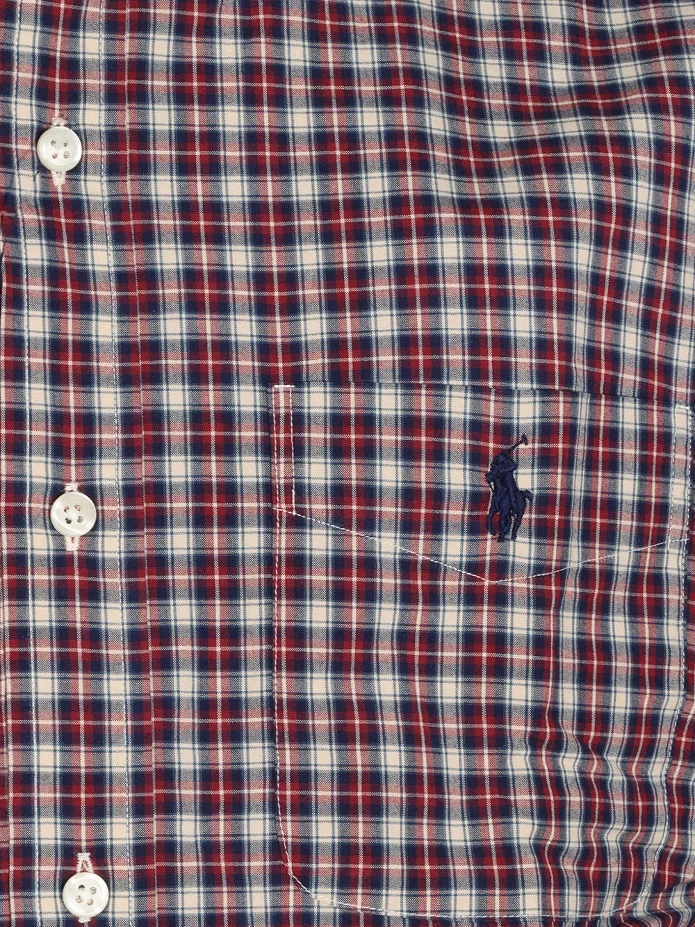 Поплиновая рубашка в клетку Custom Fit POLO RALPH LAUREN, красный — фото 2