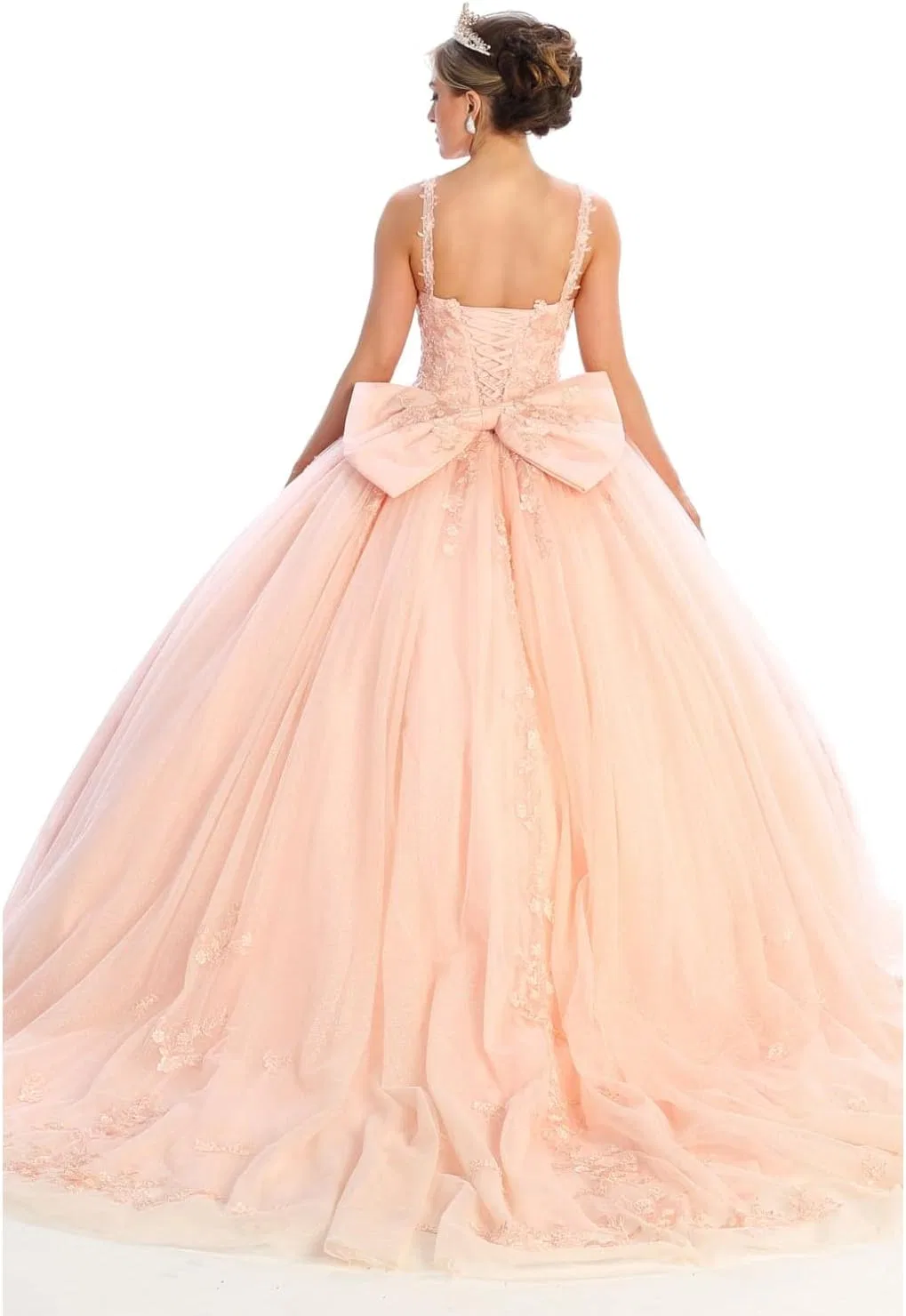Платье бальное с вышивкой Sweet 16 Ball Gown, Blush — фото 3