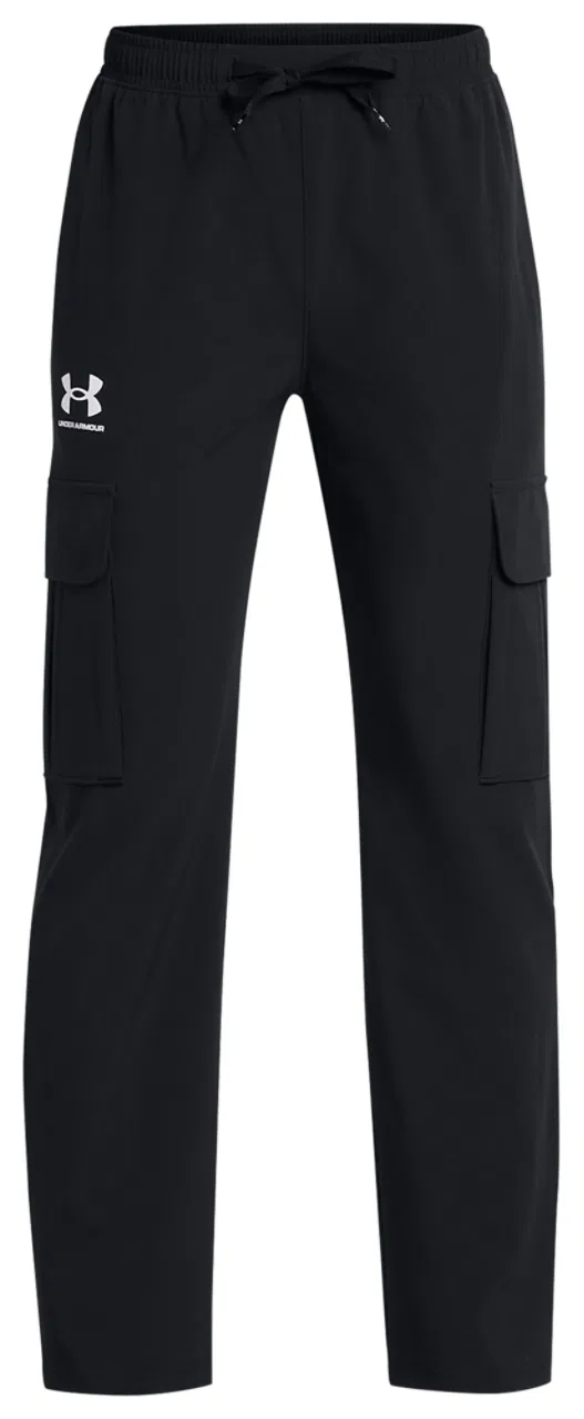 Брюки для мальчиков Icon Woven Under Armour, черный/белый