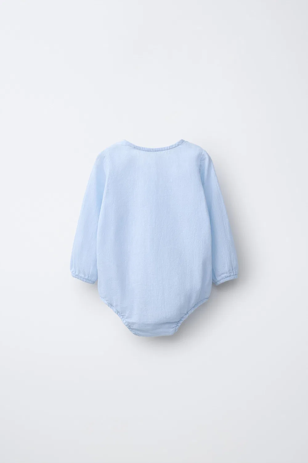 Бюстгальтер из хлопка и льна ZARA, Blue — фото 2