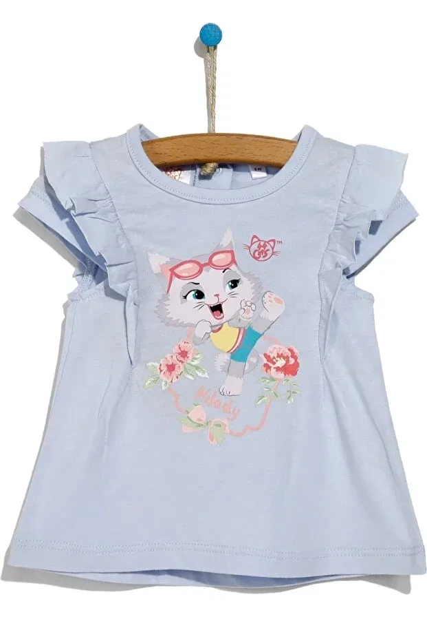Детская футболка для девочек хлопковая 44 Cats, Blue