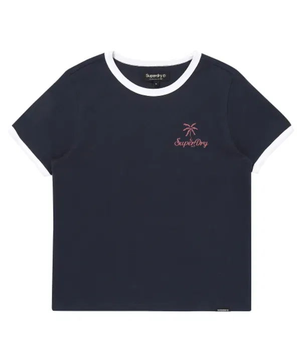 Футболка с принтом Summer Ringer, Superdry, темно-синий
