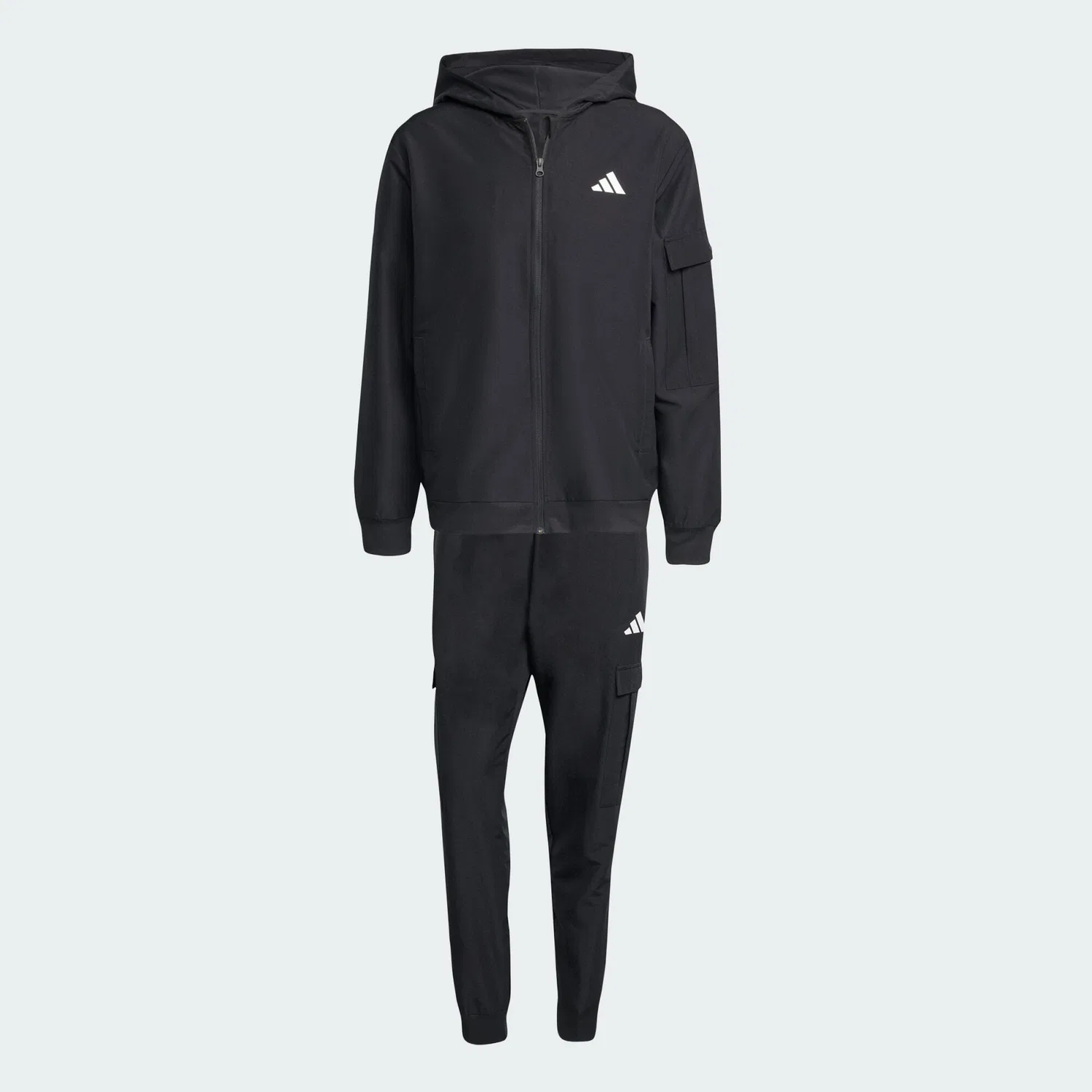 Мужской спортивный костюм с карго-карманами Cargo-Trainingsanzug Adidas, Schwarz — фото 2