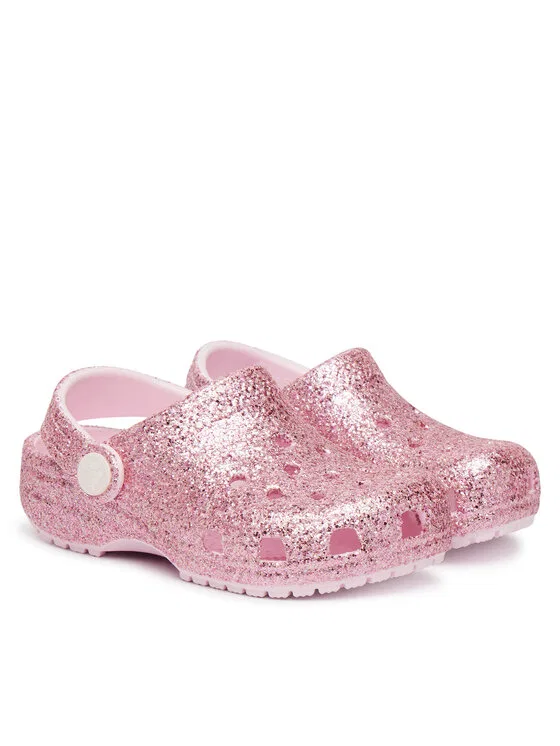 Шлепанцы Classic Chunky Glitter Clog T Crocs, розовый — фото 2