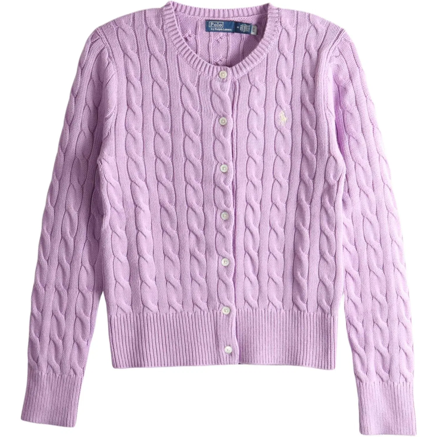 Женский кардиган на пуговицах с косами Polo Ralph Lauren, Bright Aster