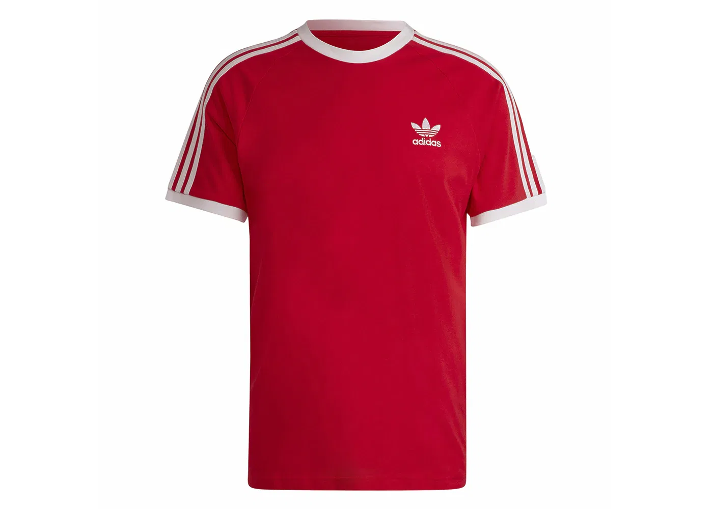 Мужская футболка с принтом Adicolor Classics 3-Stripes Tee Adidas, Better Scarlet
