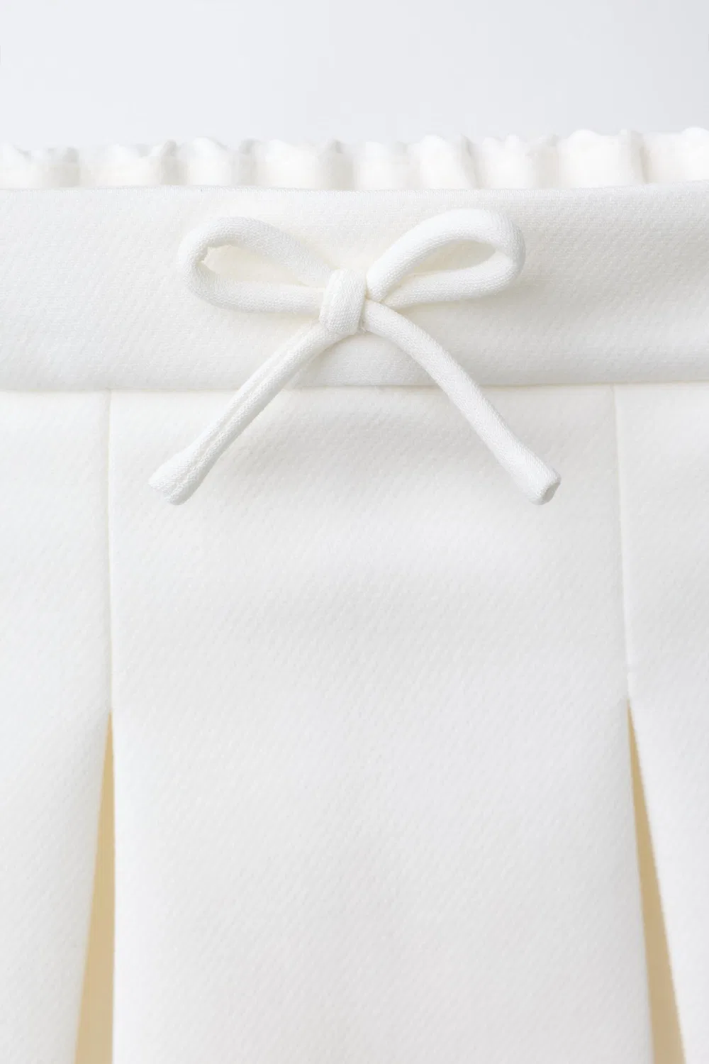 Юбка-бермуда со складками ZARA, Oyster-White — фото 3