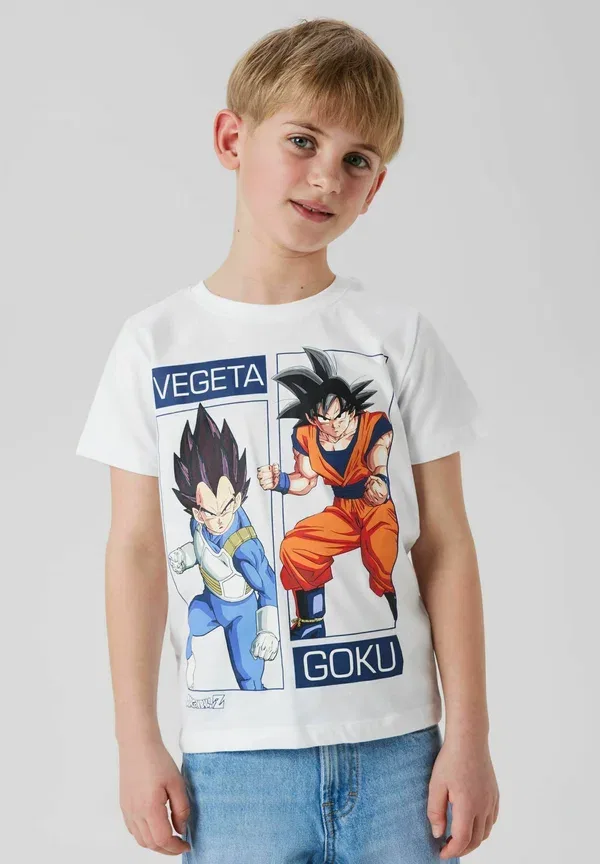 Футболка с принтом Dragon Ball Name It Bright White, белый