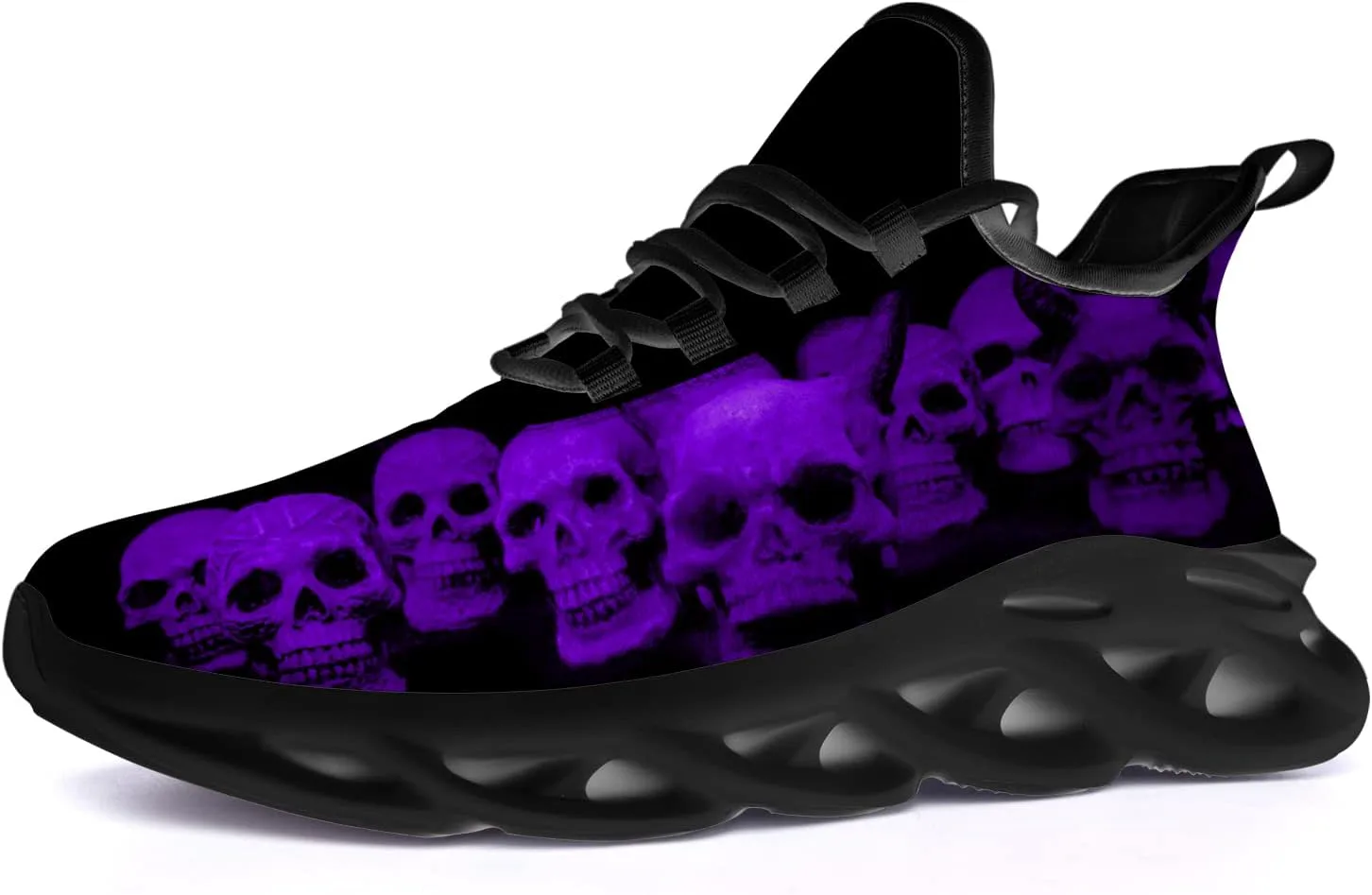 

Кроссовки Ciadoon Skull для мужчин и женщин, для бега по дороге, спортивные прогулочные, теннисные, атлетические кроссовки, подарок для мальчика и девочки, фиолетовый