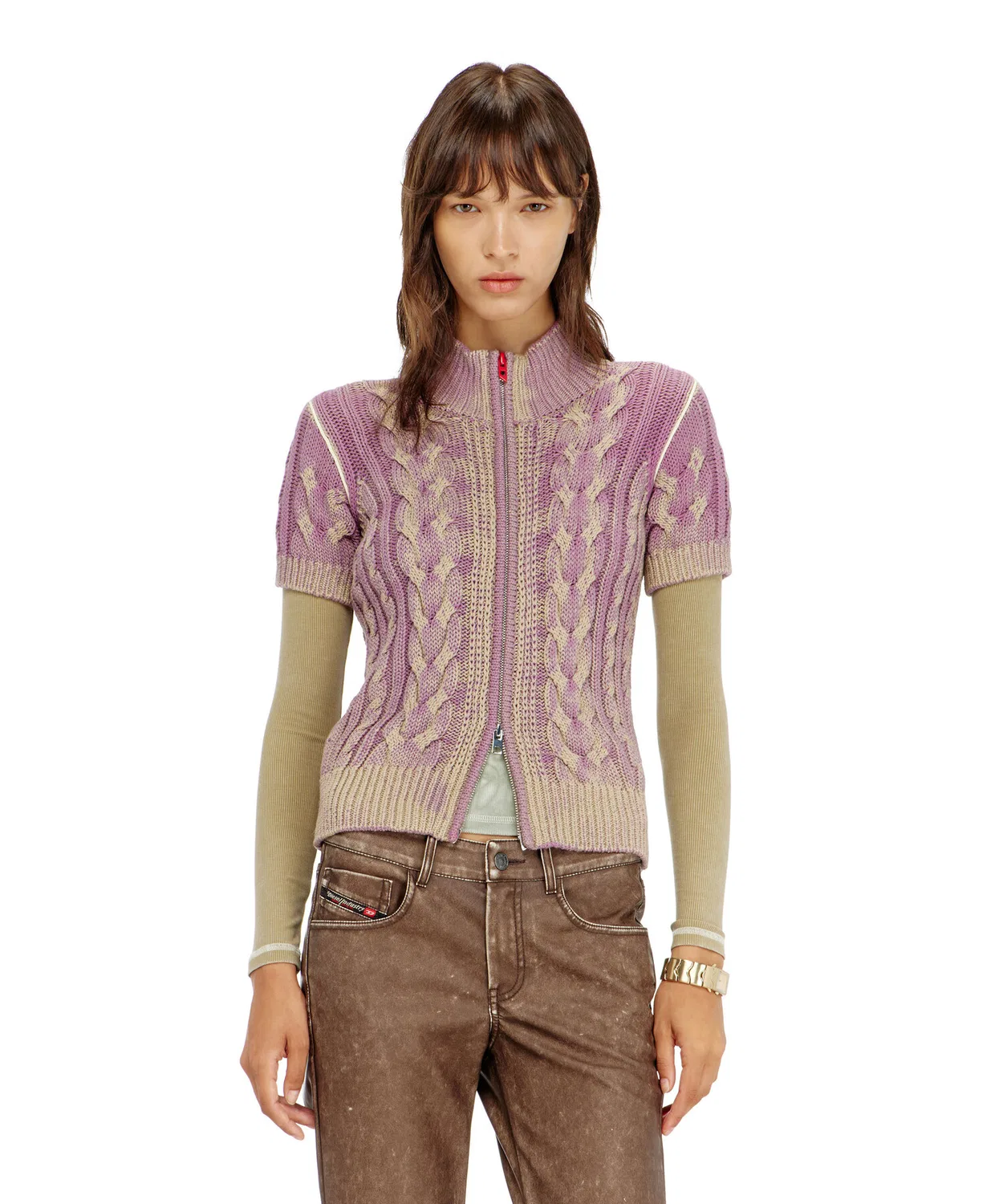Женский кардиган с длинным рукавомM-ELANA DIESEL, Beige